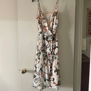 Amour Vert ivory floral wrap dress